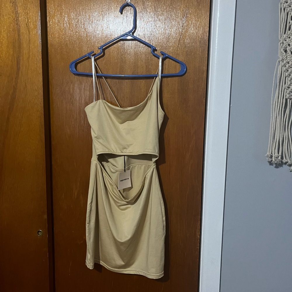Superdown mini dress with front cut out